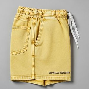 Shorts décontractés pour hommes, entraînement fitness, effet délavé, 100% coton, taille personnalisée 6XL, respirant, séchage rapide, été - Product Image 4