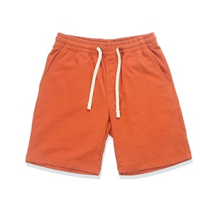 Short de sport en coton éponge français avec logo personnalisé pour hommes, vêtements de sport haute visibilité, taille élastique pour le basket-ball décontracté haut - Product Image 5