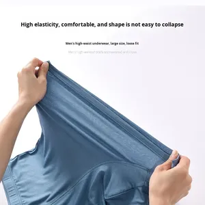 OEMODM Caleçons Boxers Homme Taille Haute Grande Taille en Modal Respirant Extra Large 11XL Type Taille Haute Sous-vêtements Personnalisés pour Homme - Product Image 4