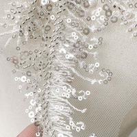 Applique tissée décorative à coudre, motif floral 3D avec strass, pour robes de mariée, chapeaux et matériaux en feutre