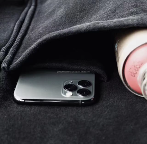 Sudaderas con capucha de gran tamaño sólido hombres mujeres alta calidad pulóver sudadera personalizada 100% algodón peso pesado lavado ácido carga bolsillo Sudadera con capucha - Product Image 5