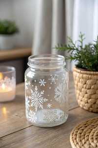 Frascos de vidrio redondos para velas con tapa, resistentes al calor, para decoración del hogar, juego de 6, diseño degradado colorido - Product Image 1