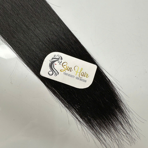 Meilleure vente 2024 haute qualité 100% cuticules alignées extensions de cheveux humains vierges bande normale droite # 1B couleur lâche vague profonde - Product Image 4