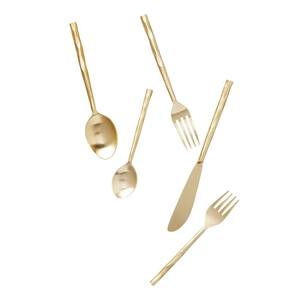 Juego de cubiertos de metal de lujo que incluye cuchara, tenedor y cuchillo, diseñado para la cocina moderna, la comedor y el servicio de mesa en hoteles. - Product Image 1