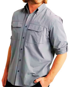 Ropa de Pesca Impermeable con Protección Solar UPF 50, 100% Poliéster, con Impresión por Transferencia de Calor, Color Personalizado y Características Antibacterianas - Product Image 1