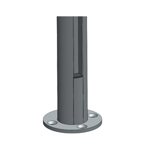 Stainless Steel Glass Panel Single Slot Railing Handrail <b>Round</b> <b>Post</b> - Product Image 1