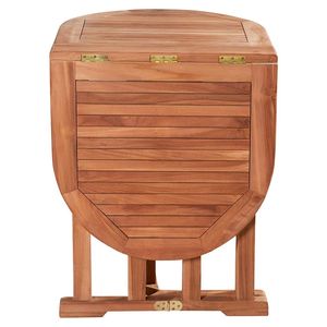 Ensemble de table à manger moderne en bois massif pliable pour 6 personnes, table ovale en pierre, imperméable, durable, écologique, multifonctionnelle, pour villa - Product Image 2