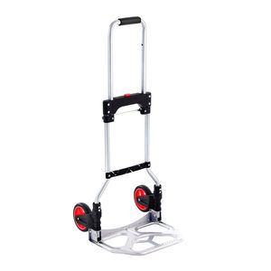 Carrello Pieghevole in Alluminio con Capacità di 80 kg, Carrello Portabagagli Resistente con Manico Telescopico - Product Image 1
