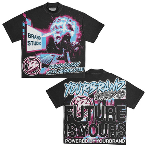 Camisetas de Hombre de Algodón Peinado 100% para Impresión DTG, Estilo Urbano, Personalizadas, Vintage, Oversize, Tallas Grandes, Alta Calidad, Transpirables - Product Image 1