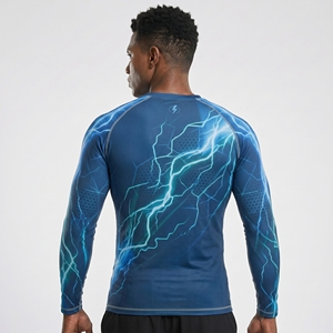 Custom <b>Men</b> Sublimation Rash Guard 2026 Lightweight MMA Wrestling <b>Shirt</b> Breathable Winter <b>Compression</b> Gear <b>Men</b> Rash Guard - Product Image 5