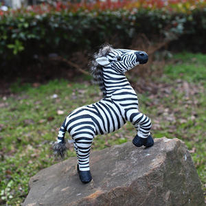 En gros Peluche Zèbre Réaliste, Animal de la Ferme, Cadeau pour Enfants, Jouet Cheval Zèbre - Product Image 4