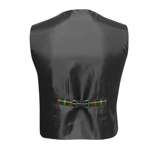 Gilets en laine écossaise unis décontractés pour le printemps, fermeture boutonnée, réversibles, respirants, personnalisables pour hommes - Product Image 2