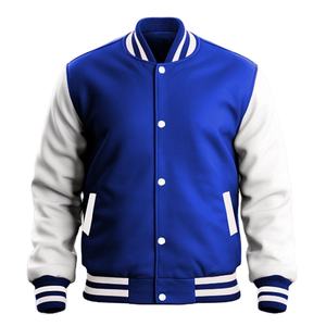 Chaqueta Bomber Varsity Extra Grande 100% Lana para Hombre, Estilo Urbano de Invierno, Hombros Caídos, Disponible en Todos los Colores - Product Image 1