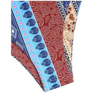Printed New Arrival Women's Halter Neck V-<b>Strings</b> <b>Bikini</b> <b>Set</b> Two Piece Quick Dry Eco-Friendly Swimwear Bulk Sale - Product Image 5
