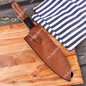 Couteau de chef japonais vintage professionnel en acier inoxydable forgé 12C27, ambidextre, 7 pouces, manche en bois naturel, OEM OBM - Product Image 6