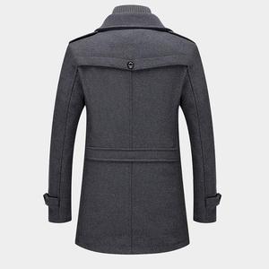 <b>Mens</b> Reversible Wool Blend <b>Winter</b> Coat Stand Collar Waterproof Warm Long Jacket Custom Size Streetwear - Product Image 6