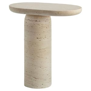 Table basse ovale en travertin, dernière collection, en pierre naturelle, mobilier central pour la maison, l'hôtel, le salon, décoration, export, vente en gros, ensemble moderne - Product Image 5