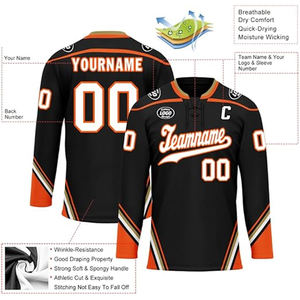 Custom Ice Hockey Jersey Supplier USA OEM Wholesale Personalized Team Uniform Hockey Shirt Sublimation Printed Embroidery Logo - Product Image 6