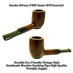 Pipa de Fumar de Madera Hecha a Mano, Estilo Vintage, Ecológica y Duradera, de Alta Calidad y Portátil - Product Image 2