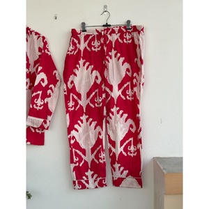 Vestido Camisero Bohemio de Manga Larga con Cuello en V, Tela Crepé 100% Algodón, Rayas Rojas y Blancas, Ecológico, Transpirable, Corte Regular, para Todos - Product Image 3