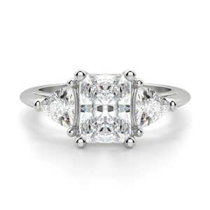 Venta caliente Moissanite de 12,92 quilates de corte radiante en 9K 10K 14K 18K Anillos de Compromiso de oro anillo de diseñador de boda de lujo para mujer - Product Image 2