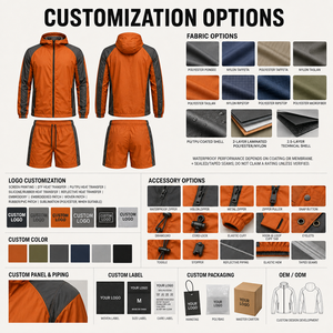 Ensemble personnalisé coupe-vent et short pour homme, en nylon Ripstop vierge, vente en gros, ensemble assorti, logo personnalisé, fabricant OEM - Product Image 6
