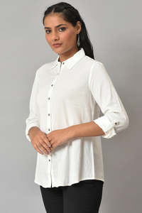 Camiseta Corta Casual de Mujer, Tejida, 100% Algodón, Antiencogimiento, Cuello Alto, Manga Media, Corte Holgado, Estampado por Transferencia Térmica - Product Image 2