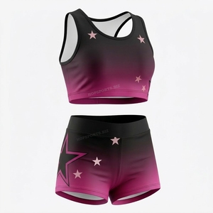 Ensemble de soutien-gorge et short d'entraînement pour cheerleading, design OEM, haut court et short pour entraînement de danse - Product Image 6
