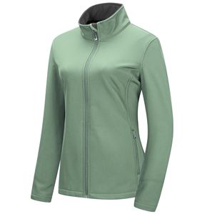 Autumn Waterproof Breathable Softshell Woman Jacket With <b>Zipper</b> Closure OEM ODM Custom Printed Outdoor Sports Wear - Product Image 4