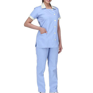 Ensemble de Blouse et Pantalon Médical Personnalisé pour Femme, Manches Courtes, Uniforme d'Infirmière, Tenue Professionnelle pour Hôpital, Cabinet Dentaire, Salon de Beauté et Spa - Product Image 2