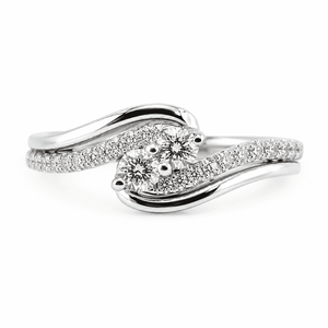 Bagues en diamant véritable 0,32 ct, coupe ronde, diamant blanc naturel, bague de fiançailles et de mariage pour femmes, bijoux fins en argent sterling 925 - Product Image 1