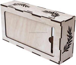 Polished wood napkin box with brass inlay accents great <b>for</b> traditional themed interiors and home temples - Product Image 4