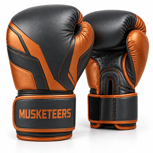 Gants de boxe en cuir PU et mousse Resilience 8oz 28cm, unisexe, avec fermeture auto-agrippante pour une protection optimale, logo personnalisable, prix de gros - Product Image 6
