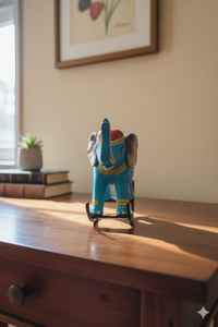 Best Selling Iron Rocking <b>Elephant</b> Styling Piece for Suitable Reception Desk Study Shelf <b>Decoration</b> & Professional Visual Appeal - Product Image 4