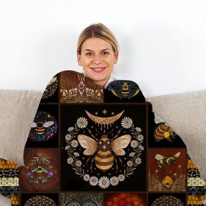 Couverture en flanelle sur le thème des abeilles, douce et moelleuse pour le confort et le style - Product Image 5