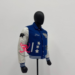 เสื้อแจ็คเก็ตเบสบอลแบบมีฮู้ดสำหรับผู้ชาย ผ้าฝ้ายคุณภาพสูง OEM แบบกำหนดเอง สำหรับฤดูใบไม้ร่วง อุ่นสบาย ระบายอากาศได้ดี พร้อมโลโก้ด้านหน้า - Product Image 2