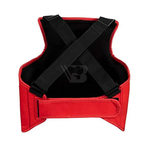 Breathable Leather Boxing Body Protector Chest Guard for MMA Kickboxing Muay Thai Taekwondo Sparring Training - Product Image 3