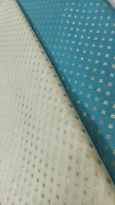 Tissu brocart avec motif diamant doré, tissé en polyester et coton métallisé, poids moyen, style uni, pour sari femme - Product Image 2