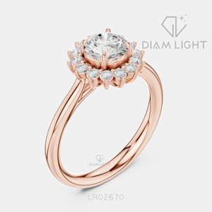 Bague de fiançailles et d'anniversaire en or blanc 14 carats avec diamant de laboratoire rond de 0,694 carats, bijoux fins, certifiée IGI, bague de mariage - Product Image 4