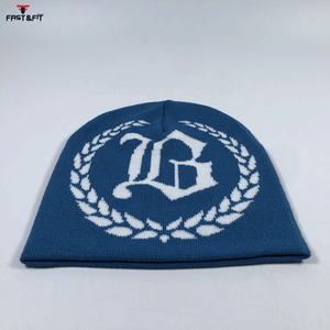 New Design Autumn Winter High Quality Cotton Fleece Fabric Beanie Cap 3D Embroidery Breathable Waterproof <b>Light</b> Weight <b>Multi</b> - Product Image 3