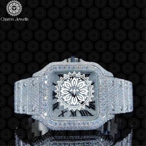 Charm_Jewells Luxury Stainless Steel <b>Watch</b> 40mm Rectangle Analog Quartz <b>Diamond</b> Dial Folding Clasp Unisex Fashion Bracelet - Product Image 3