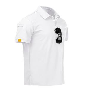 Chemises polo pour hommes, nouvelle collection, design tendance, logo personnalisé, couleur unie, respirantes - Product Image 2