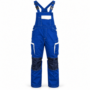 Factory Direct <b>Men's</b> Cotton Work <b>Bib</b> Overalls Water Resistant Utility Pockets Adjustable Buckles Reinforced Knees Secure Tool - Product Image 1