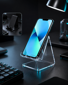 Modern Solid Acrylic Transparent for Cellphone Holder Countertop Universal Mobile Phone Display <b>Stand</b> Stylish - Product Image 3