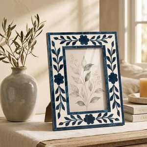Marco de Fotos Artesanal Premium con Incrustaciones de Hueso y Resina – Exhibición de Mosaico Única Hecha a Mano para Decoración de Hogar de Lujo y Recuerdos Memorables - Product Image 6