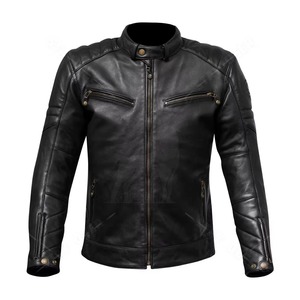 Veste de moto en cuir sur mesure |   Résistant au vent et à l'eau |   Équipement de motard élégant et protecteur |   Fournisseur OEM/ODM - Product Image 1