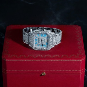Reloj de Pulsera Analógico con Correa de Acero Inoxidable de 20 mm y Grosor de 10 mm, con Cristales de Moissanita, para Hombre y Mujer - Product Image 2