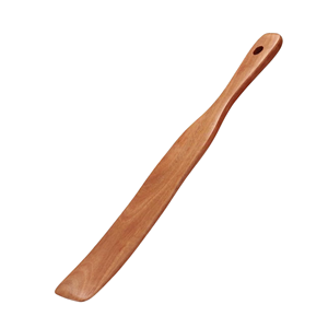 Juego de espátulas de madera natural delgadas, raspador delgado para tarros y batidor para masa de pan de fermentación natural, venta al por mayor desde Vietnam - Product Image 2