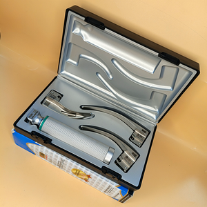 Laringoscopio Estándar Macintosh de Fibra Óptica de 3 Hojas 1-2-3, Juego con Mango para Adultos, Calidad Estándar, Empaquetado en Blíster, Clase I CE - Product Image 5