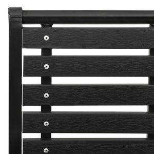 Set di 2 Sedie da Giardino in Acciaio Nero con Finitura Verniciata a Polvere e Materiale WPC - Product Image 6